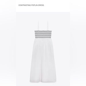 ZARA CONTRASTING POPLIN DRESS